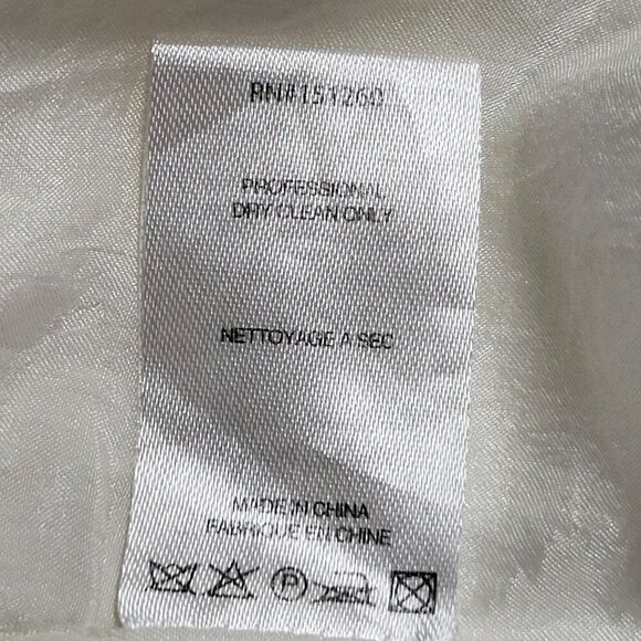 Colovos Size 4 RTR Designer Cream Midi Dress Asymmetrical Hem Side Zip Belted - Picture 14 of 16